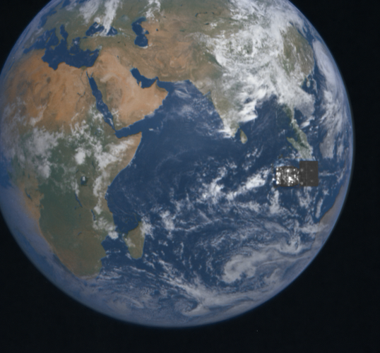 Earth and Proba-3’s Coronagraph play hide and seek
