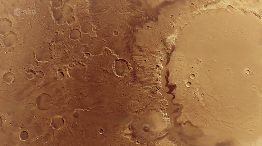 Fly around Schiaparelli Crater with Mars Express